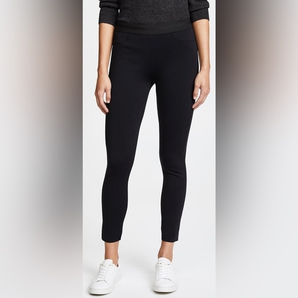 J Brand Jeans Black Neoprene Quinn Legging Cropped Ankle Pants Medium JW49WO1151 - Picture 1 of 12